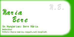 maria bere business card
